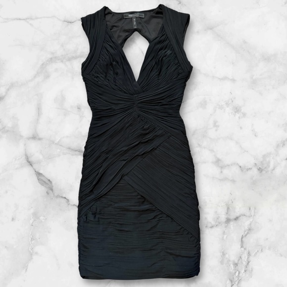 ✅BCBG Maxazaria  Rauched Black Dress - Picture 3 of 16